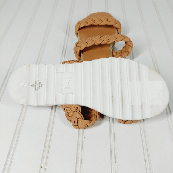 New Marc Fisher LTD Jaimee Leather Braided Espadrilles Sandals M76 - Picture 11 of 13